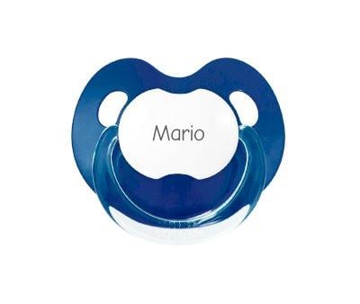 Ultramarine Blue Retro Personalised Pacifier