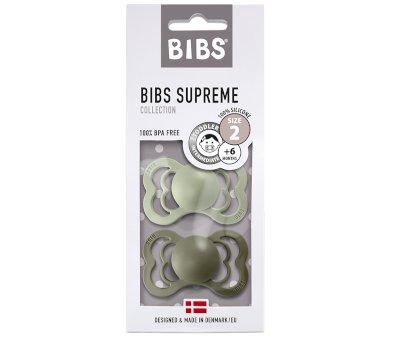2 Chupetas BIBS Supreme Sage/Hunter Green Silicone