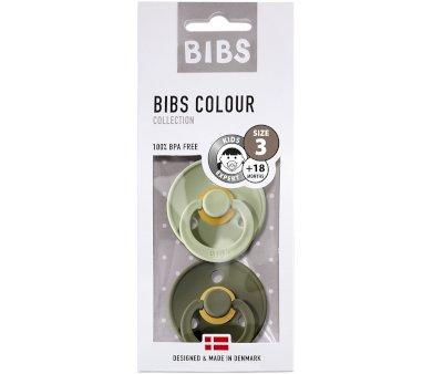 2 Succhietti BIBS Colour Round Sage/Hunter Green