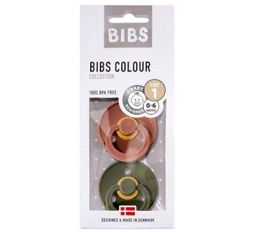 2 Succhietti BIBS Colour Round Woodchuck/Hunter Green