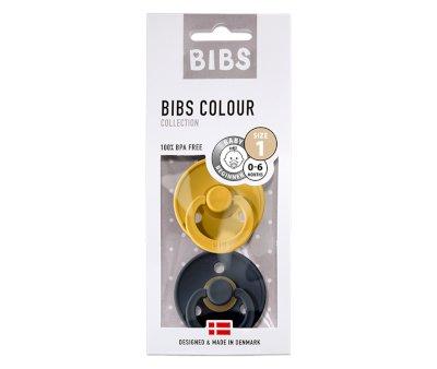 2 Chupetas Bibs Black/Mustard.