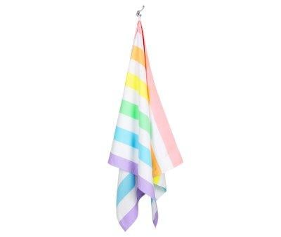 Personalised Large Beach Towel Microfiber Summer Rainbow Pastel