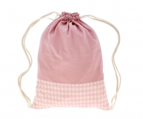 Sacca Zaino Vichy Rosa Personalizzabile