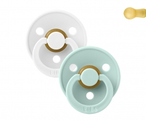 2 Succhietti BIBS Colour Round White/Mint