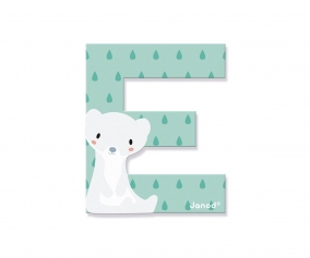 Lettre en bois pur E