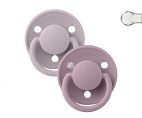 2 Succhietti BIBS De Lux Dusky Lilac/Heather Silicone