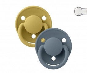 2 Succhietti BIBS De Lux Mustard/Petrol Silicone
