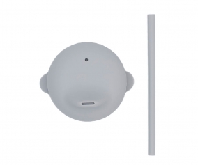 Tapa Sippie para Vaso Silicona Gris