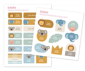 29 autocollants pour objets Animal Friends 