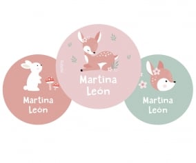 Lot de 3 badges personnaliss Sweet Deer 