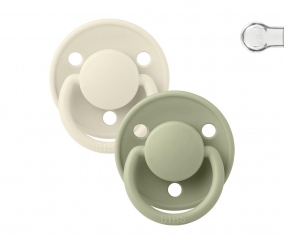2 Succhietti BIBS De Lux Ivory/Sage Silicone