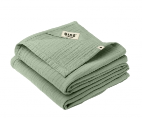 2 Mini Mussoline BIBS Cuddle Cloth Sage