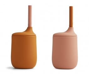 2 Vasos Silicona con Pajita Ellis Dark
