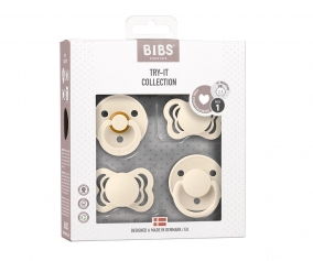 Pack 4 Pezzi BIBS Try-it Collection Ivory