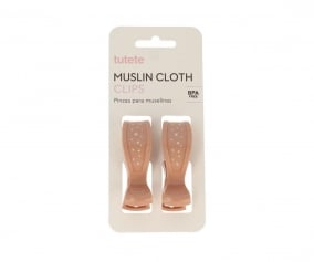 2 pinces  mousseline Caramel
