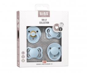 Pack 4 Pezzi BIBS Try-it Collection Baby Blue