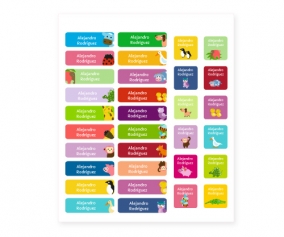 Pack Combi Animali 52 pz. Etichette Termoadesive + Adesive