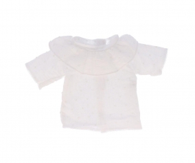 Camisa Cutie com babado Boneca Plumeti Branca