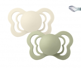Pack 2 Succhietti BIBS Couture Ivory/Sage Silicone