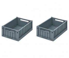 2 Cajas Almacenamiento Pequeas Weston Whale blue