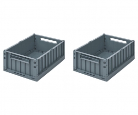 2 Cajas Almacenamiento Medianas Weston Whale Blue