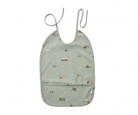 Babero Lai Bib Vehicle Dove Blue Mix
