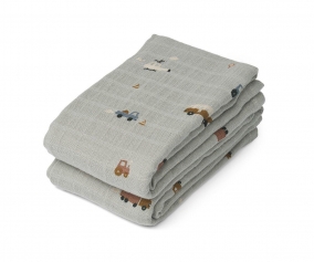 2 Lewis Vehicles Gauze Pads Dove Blue Mix