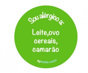 1 Broche verde Personalizada Sou Alrgico a: