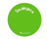 1 Broche verde Personalizada Sou Alrgico a: