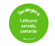 1 Broche verde Personalizada Sou Alrgico a:
