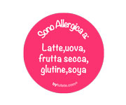 1 Distintivo Rosa Personalizzato Sono Allergica a: