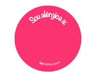 1 Broche Rosa Personalizada Sou Alrgica a: