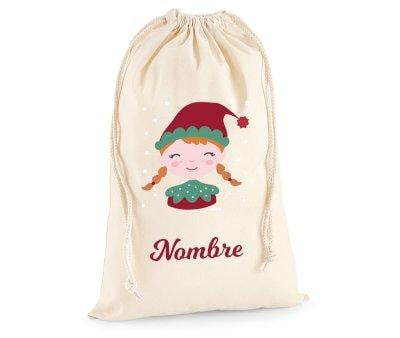 GRAND Sac Personnalisable pour Cadeaux Elfe