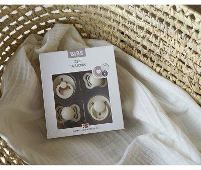 Pack 4 Pezzi BIBS Try-it Collection Ivory