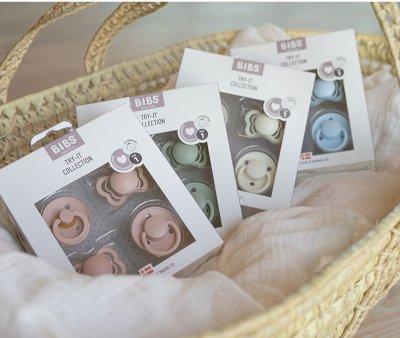 Pack 4 Pezzi BIBS Try-it Collection Sage