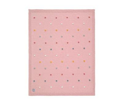 Manta Beb Lunares Rosa