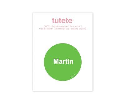 Petit Autocollant vert pour bouteille