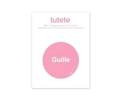 Petit Autocollant rose pour bouteille