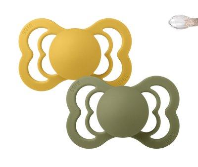 Pack 2 Succhietti BIBS Supreme Honey Bee/Olive Silicone