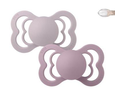 Pack 2 Succhietti BIBS Supreme Heather/Dusky Lilac Silicone