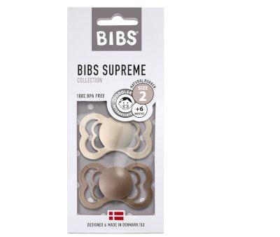 Pack 2 Succhietti BIBS Supreme Vanilla/Dark Oak Lattice