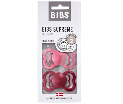Pack 2 Succhietti BIBS Supreme Coral/Ruby Lattice