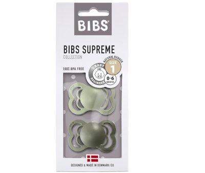 Pack 2 Succhietti BIBS Supreme Sage/Hunter Green Lattice