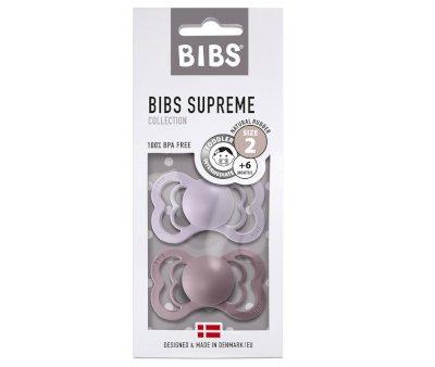 2 Chupetas Bibs Supreme Latx Heather/Dusky Lilac