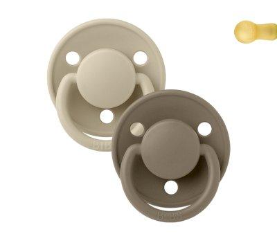 2 Chupetas BIBS De Lux Vainilla/Dark Oak