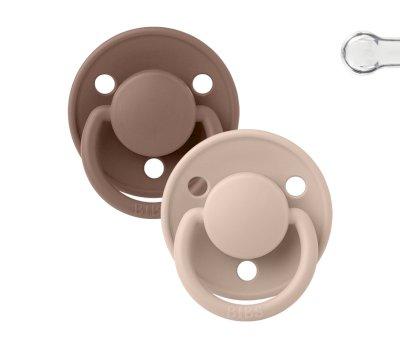 2 Chupetas Silicone Bibs De Lux Woodchuck/Blush