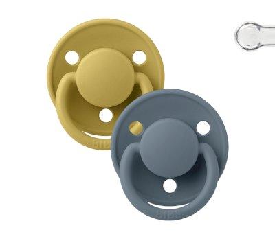 2 Succhietti BIBS De Lux Mustard/Petrol Silicone