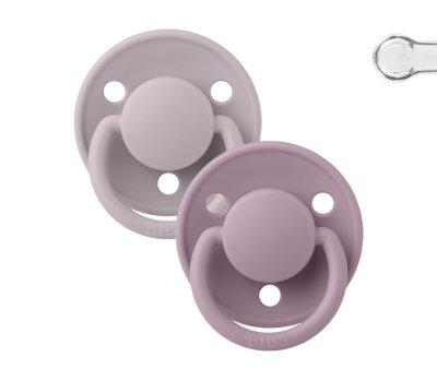 2 Chupetes BIBS De Lux Dusky Lilac/Heather Silicona