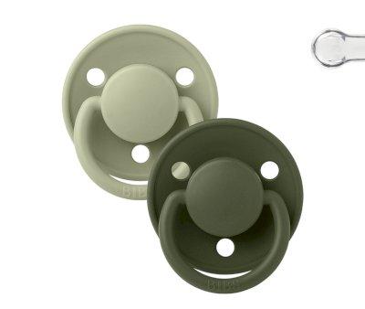 2 Succhietti BIBS De Lux Sage/Hunter Green Silicone