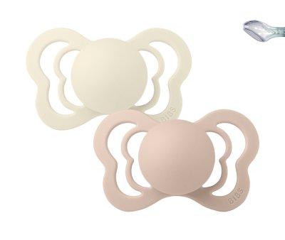 Pack 2 Succhietti BIBS Couture Ivory/Blush Silicone